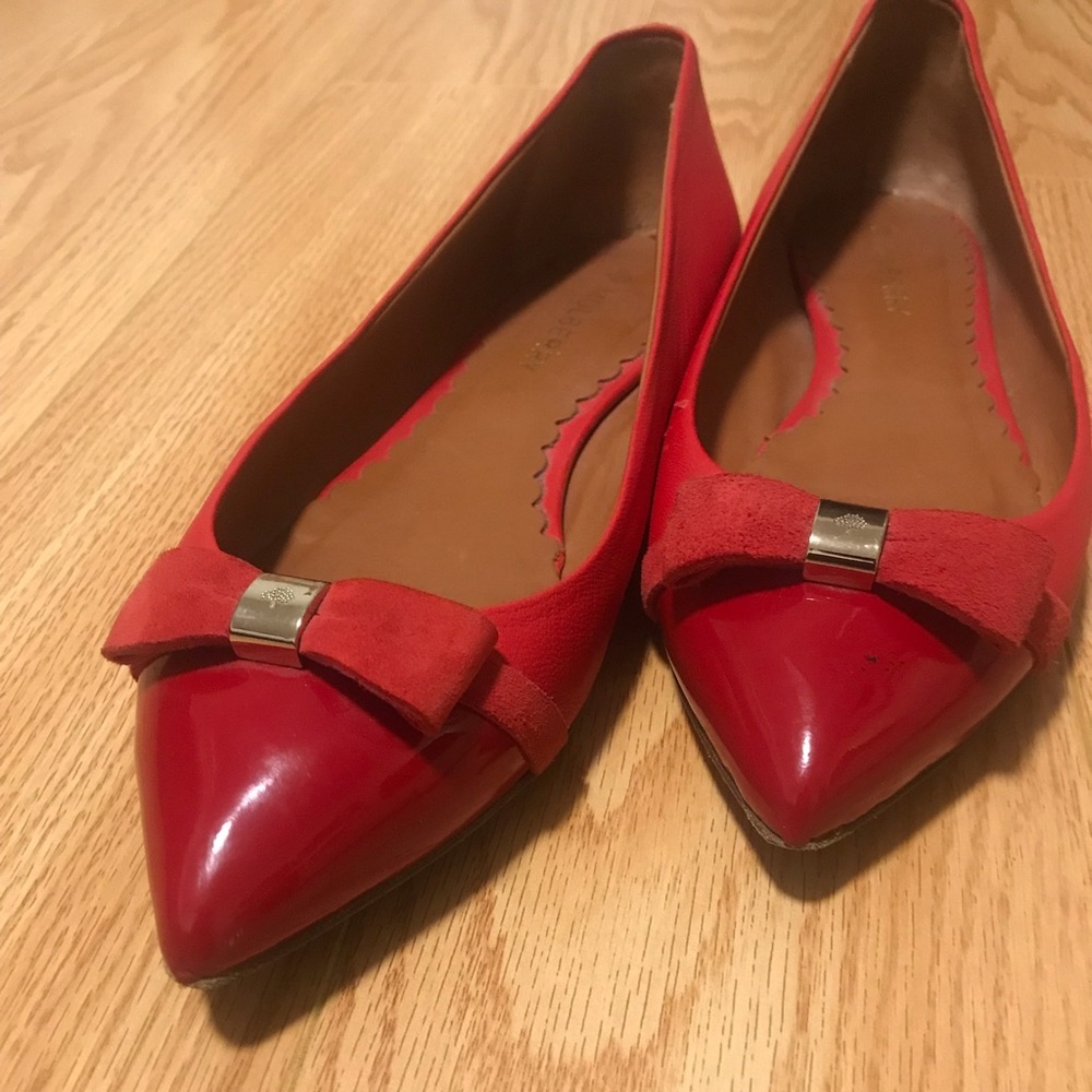 Mulberry Ballerina Flats. Sz 40/9US. Red